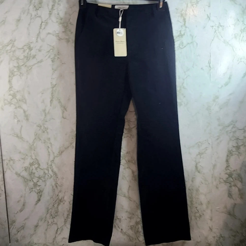 PART TWO Classic Fit Bootcut Black Velvet Pants
